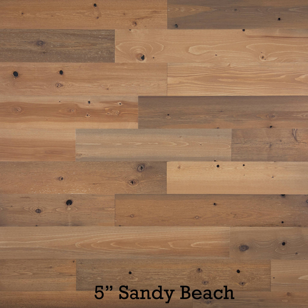 Reclaimed Wooden Wall Planks - Peel and Stick - 40 Sq. ft. - 5x22 Width C945