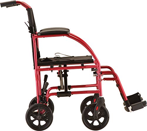 Red Ultra Lightweight Transport Chair B202