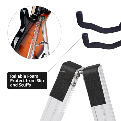 Hardwood Black Foldable Guitar Stand A719899