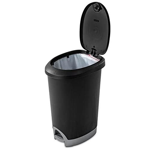 Black 2-Pack Locking StepOn Wastebasket with Lid X91221