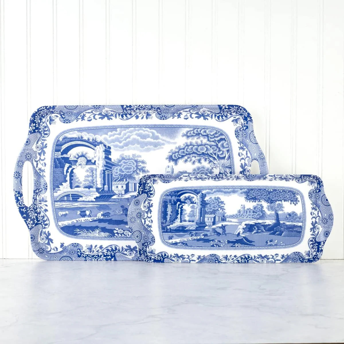 Blue Italian Sandwich Tray Melamine Serving Platter J6016