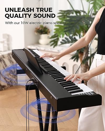 88 Key Weighted Electric Piano Keyboard with Sustain Pedal Y7127