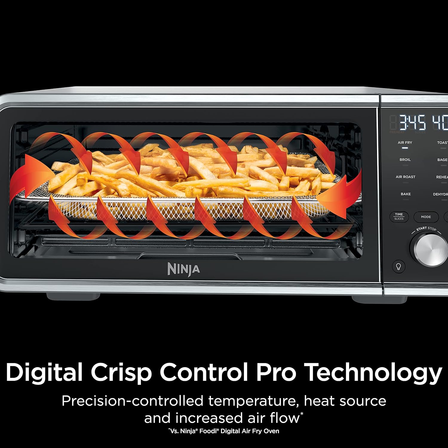 Silver 8-in-1 Air Fry Countertop Oven with Air Fry Basket V8576