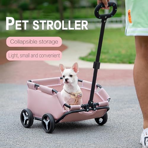 Pink 4 Wheels Folding Pet Stroller M77024