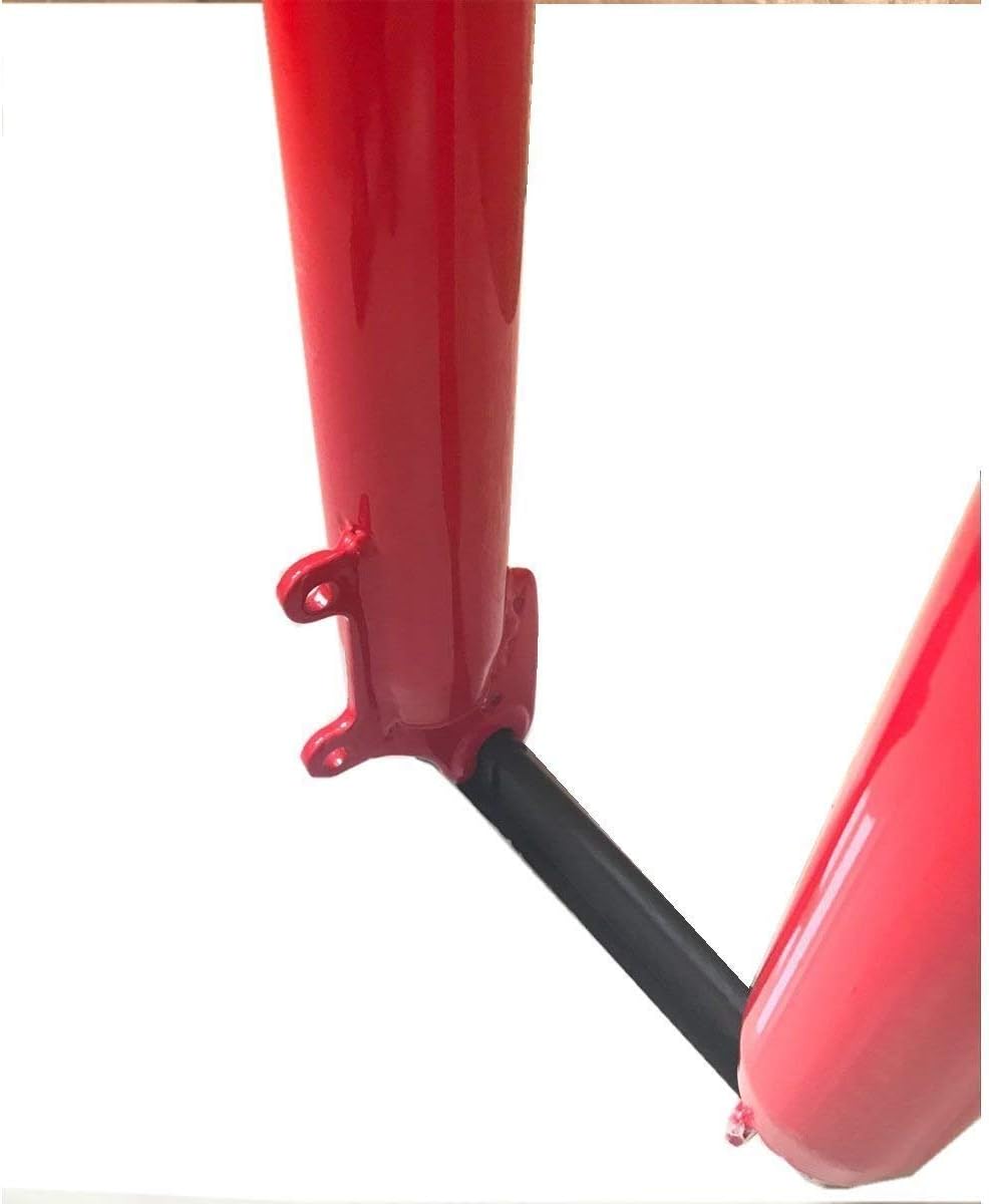 Red Fork 26" and 1 1/8" Headset Combo Triple Tree Suspension Fork Double Shoulder Gas Motorized Bike Z358