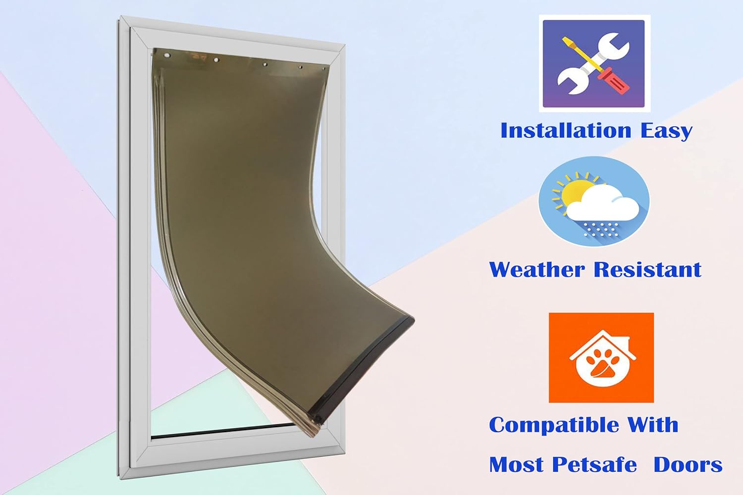 Large Dog Door Replacement Flap, Weather Resistant, 10 1/8" x 16 7/8" V35202