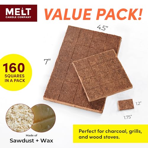 160 pcs Water Resistant Odorless Fire Starter Squares K482