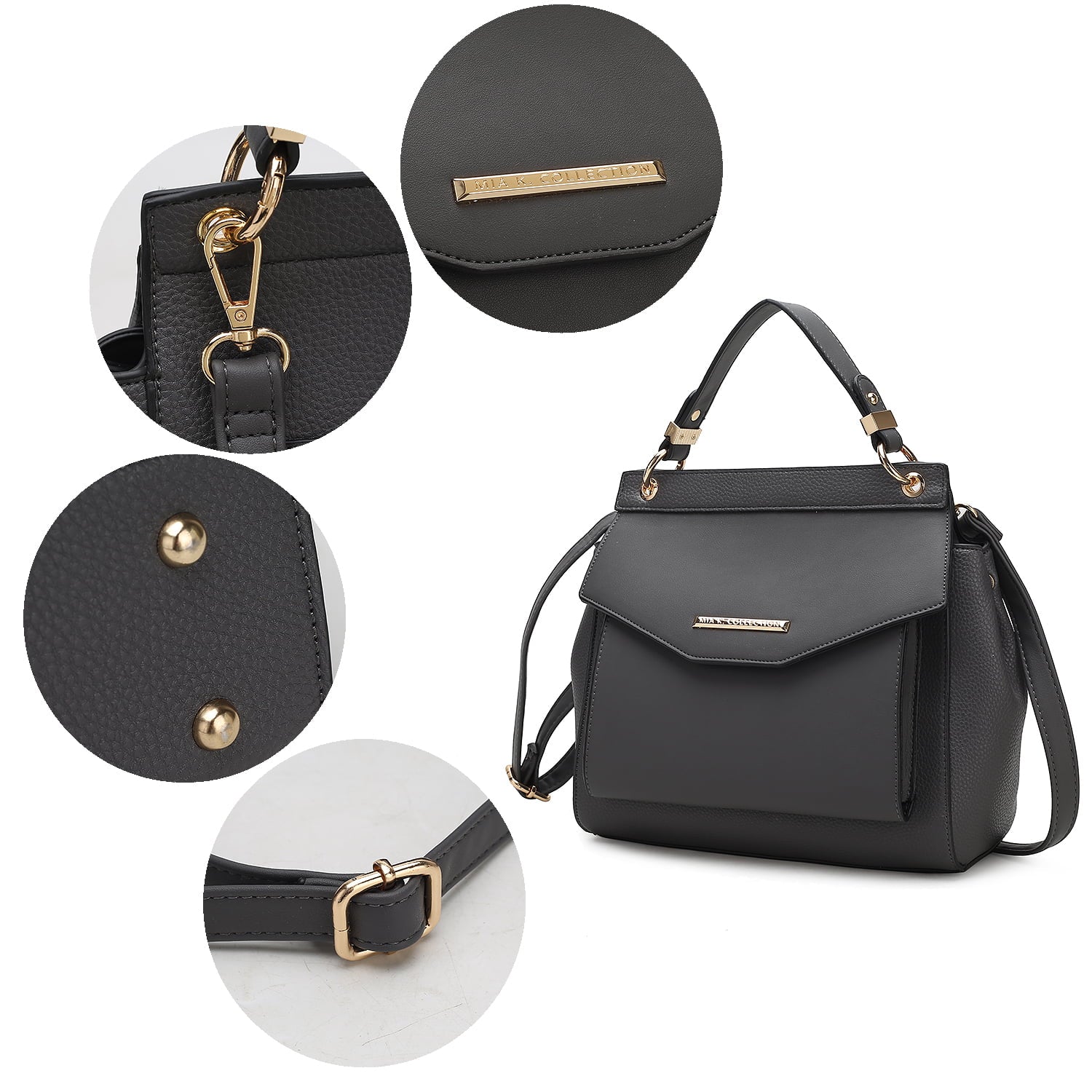 Vegan Leather 3-in-1 Satchel, Backpack and Crossbody G29591