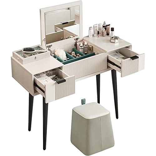 Vanity Desk with Drawers & Flip Top Mirror S824012