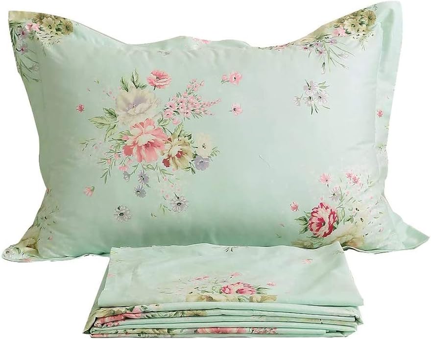 King Size 4-Piece 100% Cotton Floral Sheet Set H934