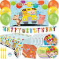 CoComelon Party Supplies Backdrop Balloons Tablecloth Plates Napkins Forks Sticker F5906