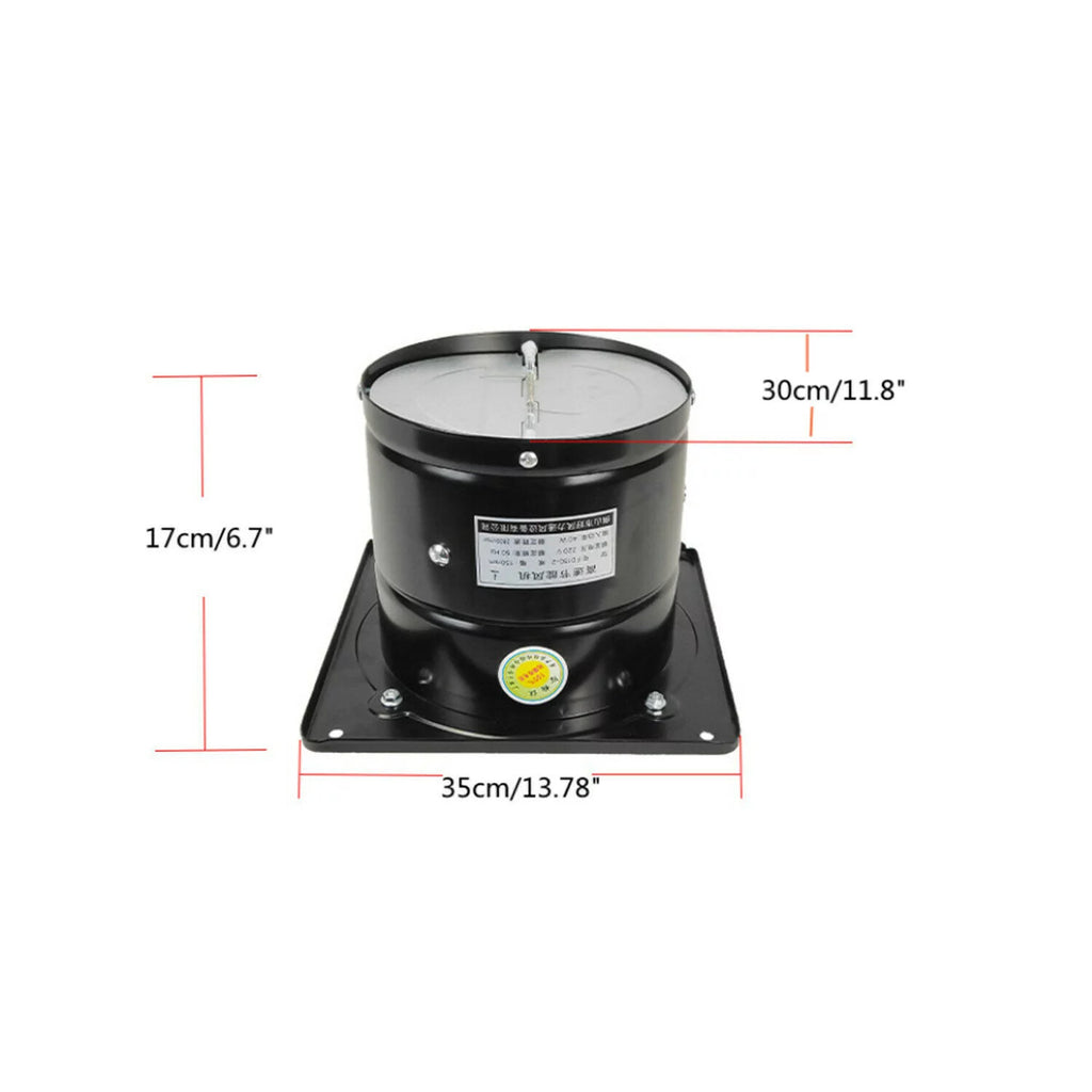 12" Wall Mounted Kitchen Bathroom Exhaust Fan L361