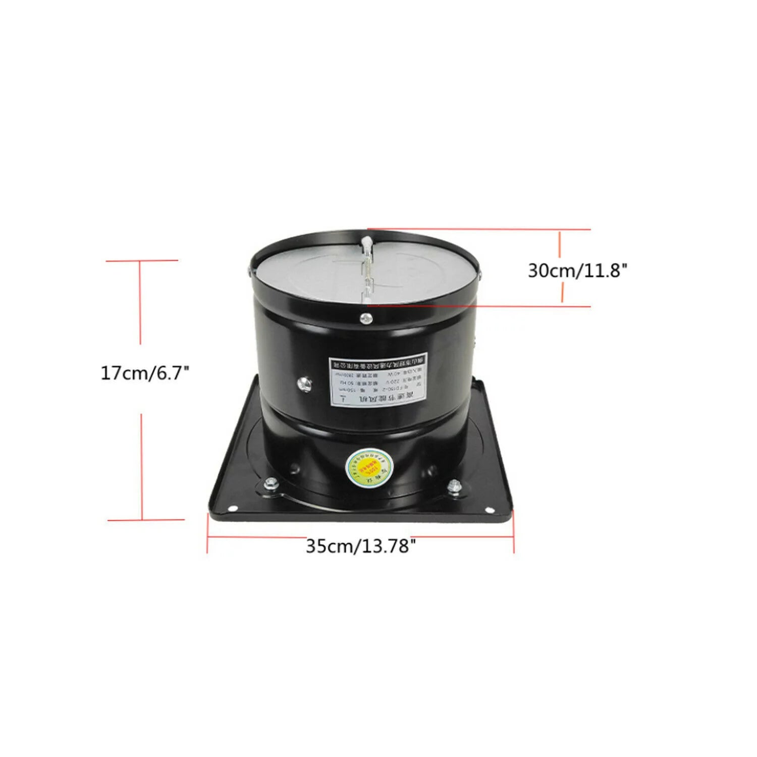 12" Wall Mounted Kitchen Bathroom Exhaust Fan L361