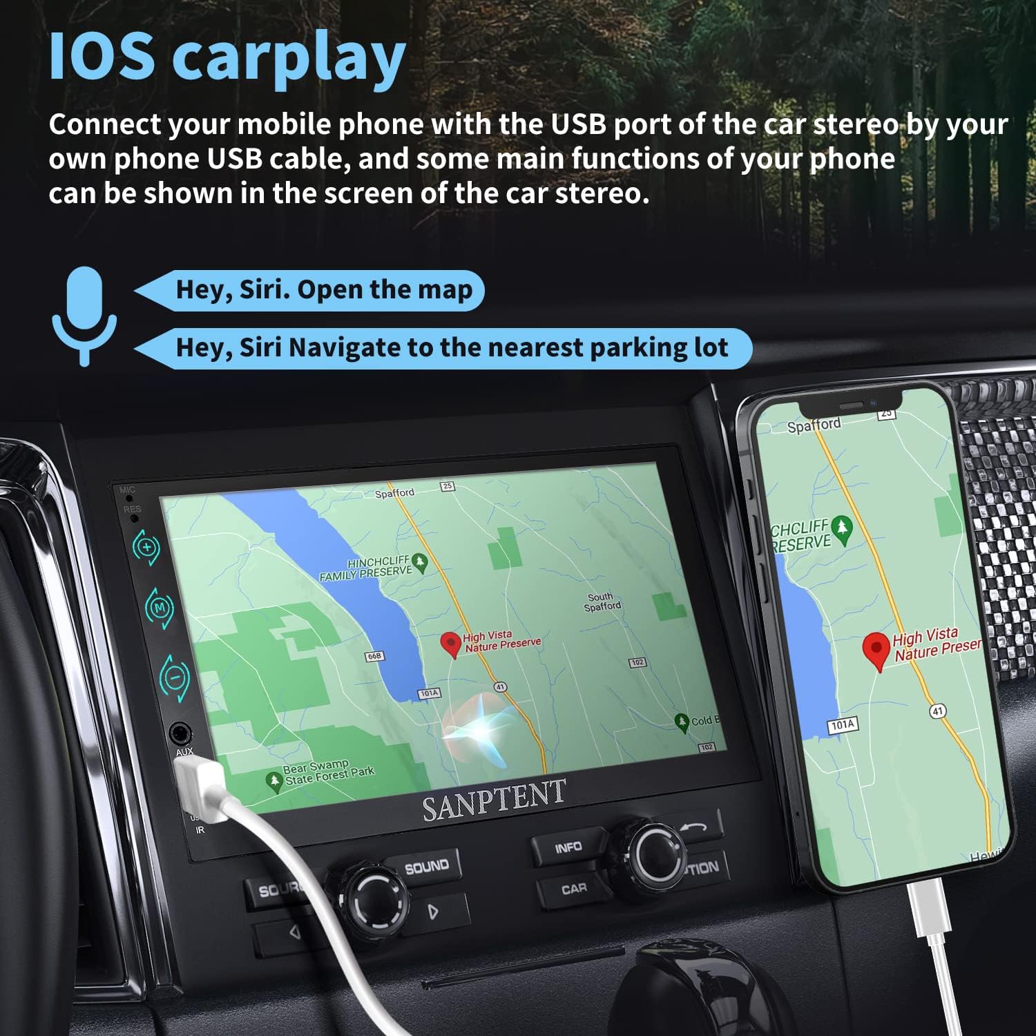 7-Inch Touch Screen Car Stereo with Bluetooth F784356