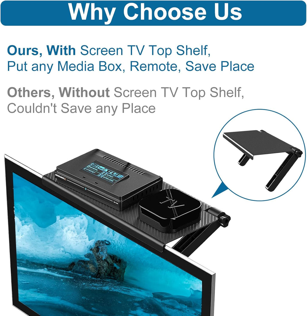 TV Stand Base Replacement with Mount Screen Top Shelf T244