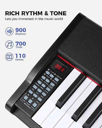 88 Key Weighted Electric Piano Keyboard with Sustain Pedal Y7127