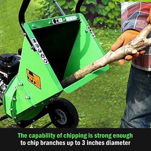 7HP Gas Powered Wood Chipper Shredder Mulcher S124516