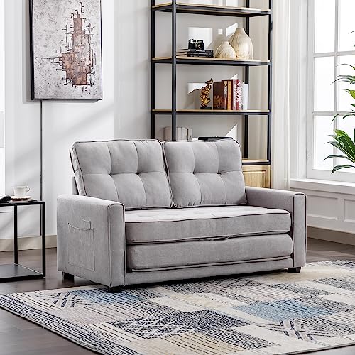 Blue Loveseat Sofa with Pull-Out Bed R5562