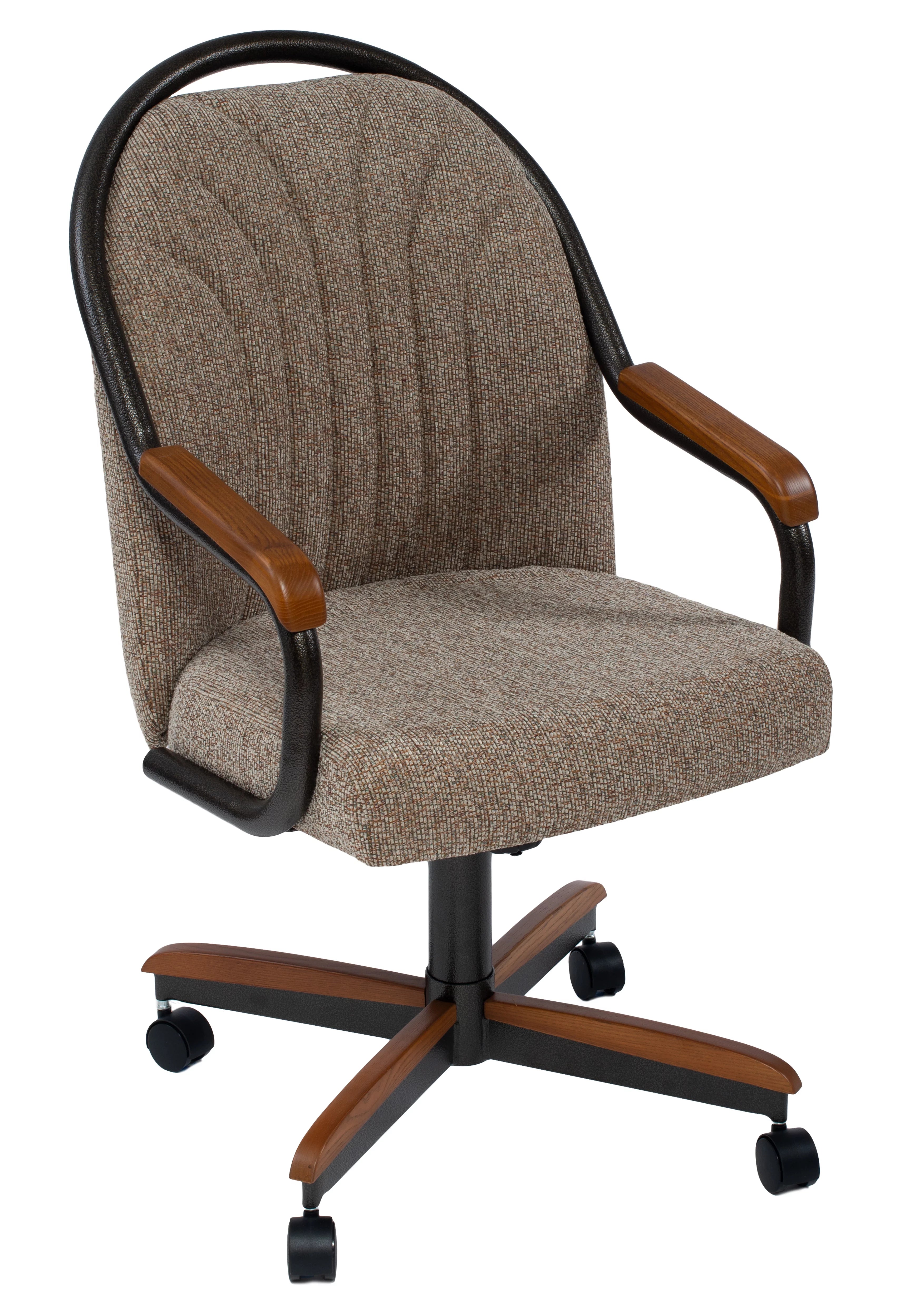 Casual Dining Chair with Tilt Rolling and Swivel F547