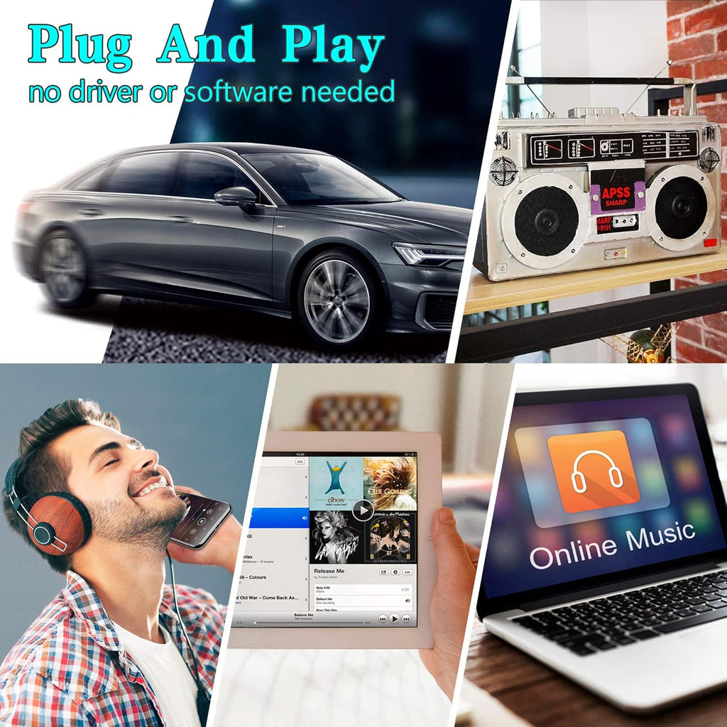 Bluetooth Cassette Receiver Tape Aux Adapter Player R9092