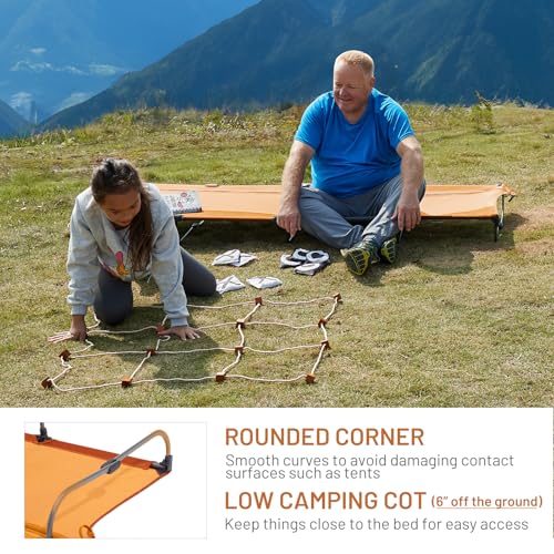 Lightweight Aluminum Camping Cot with Carry Bag W188