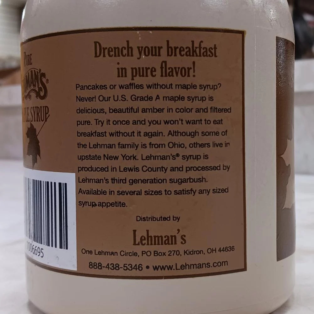 Pure Maple Syrup Grade A Medium Amber 1 Quart Jug R7119