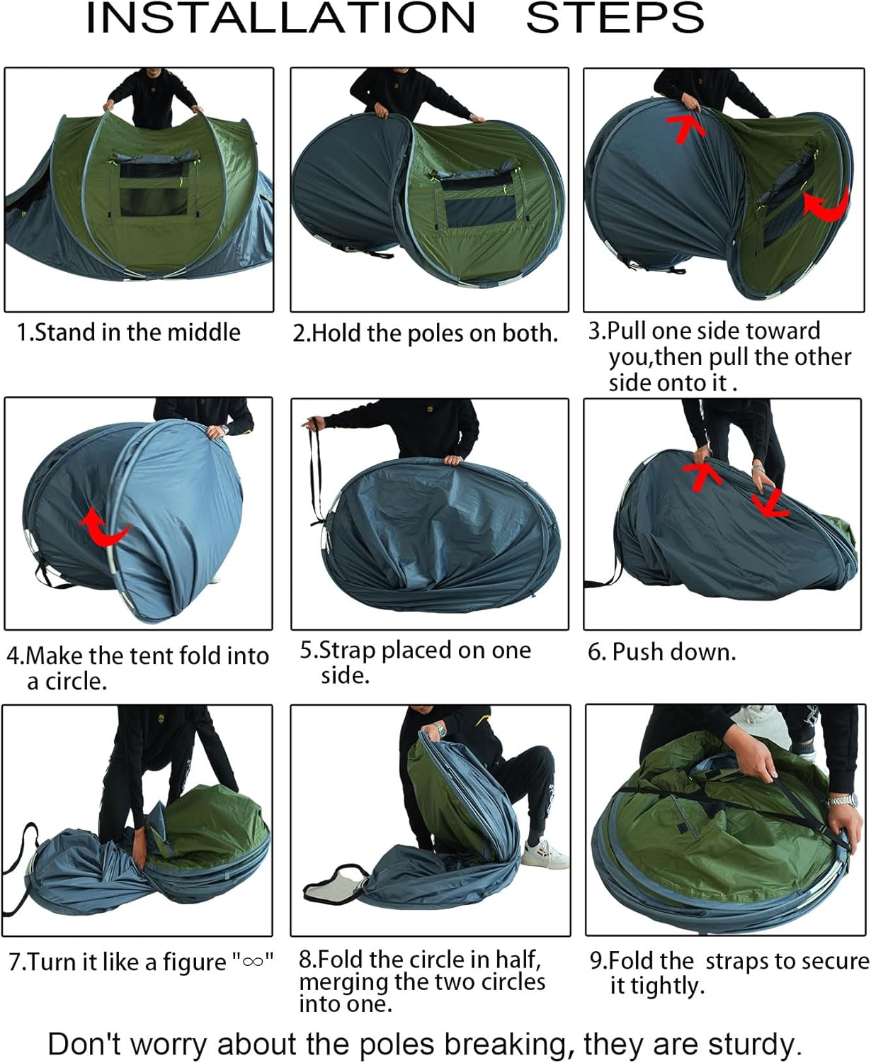 2-4 Person Waterproof Pop Up Tent U5232