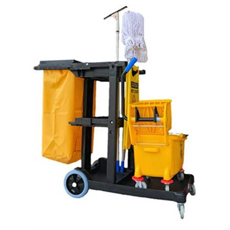 Yellow/Grey Commercial Janitorial Cart D1559