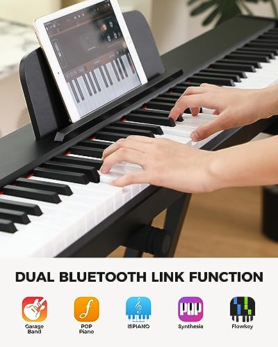88 Key Weighted Electric Piano Keyboard with Sustain Pedal Y7127