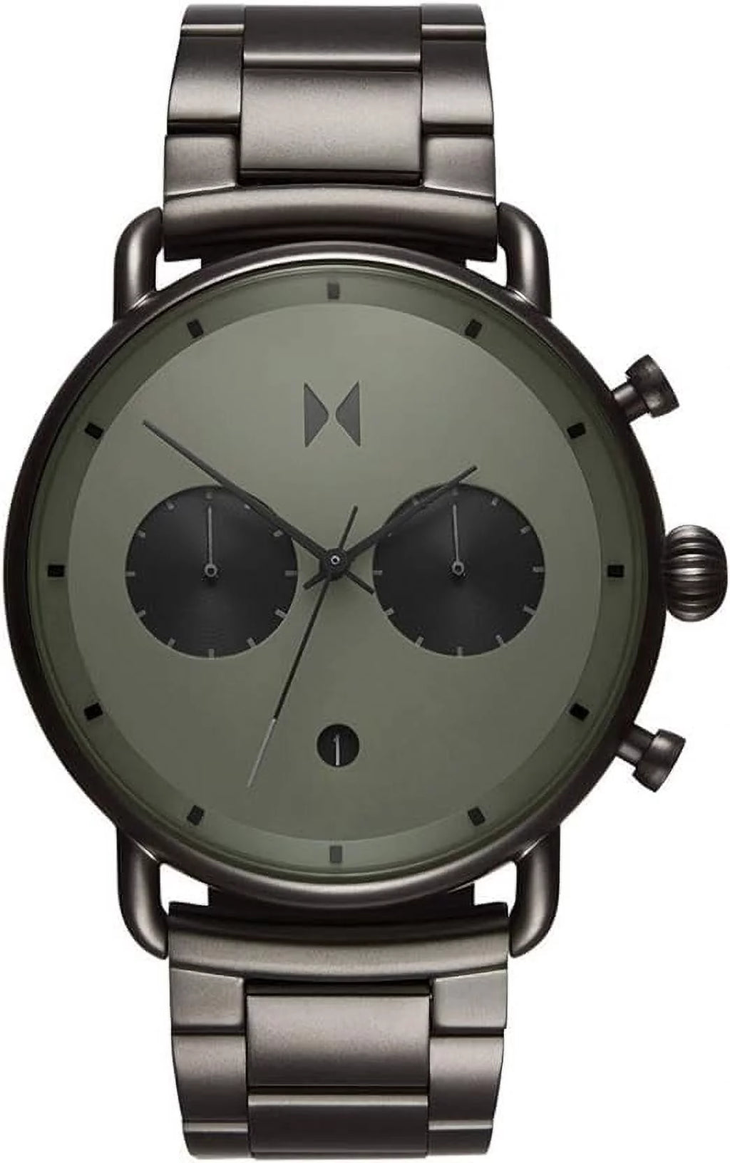Blacktop Green Chronograph Dial Gunmetal Tone Stainless Steel Watch P7146
