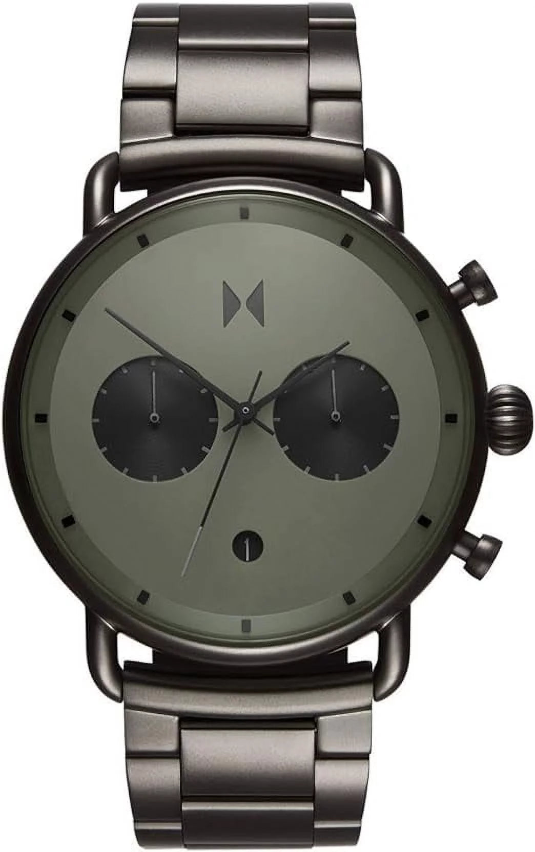 Blacktop Green Chronograph Dial Gunmetal Tone Stainless Steel Watch P7146