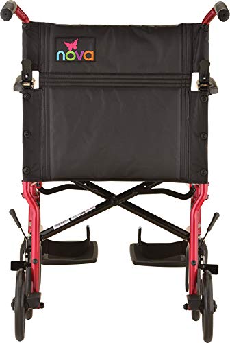 Red Ultra Lightweight Transport Chair B202