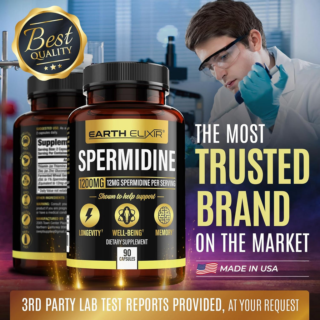 90 Capsules Spermidine Supplements 1200mg O468