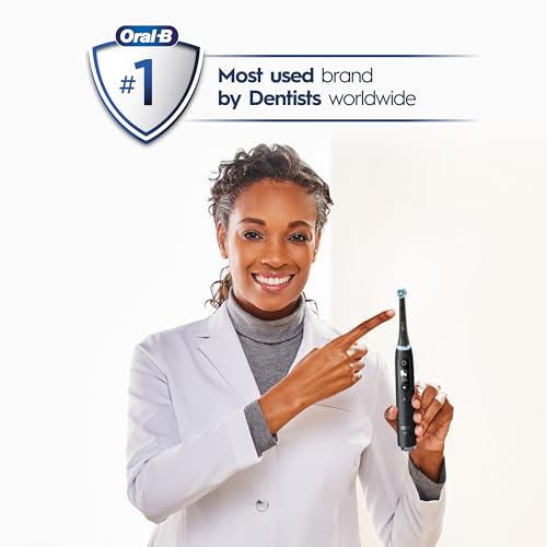 Black Rechargeable Electric Toothbrush with 4 Replacement Heads and Charging Travel Case G36100