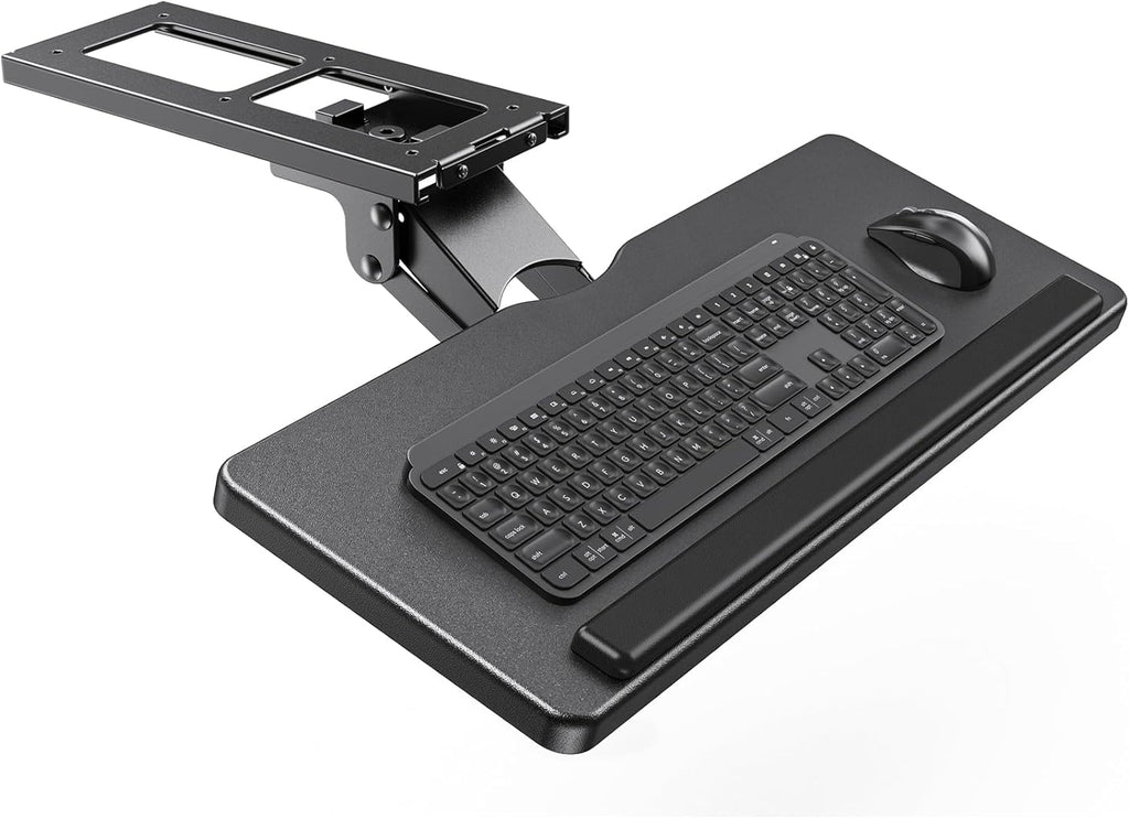 Black Sliding Keyboard & Mouse Tray, 24.99” W x 9.84” D G68778
