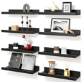 Rustic Brown Wall Shelves Set of 8 U58142