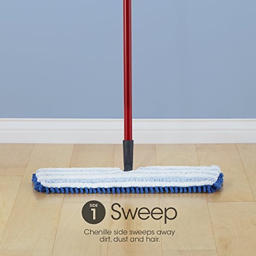 Dual-Action Microfiber Flip Mop with Telescopic Handle F139