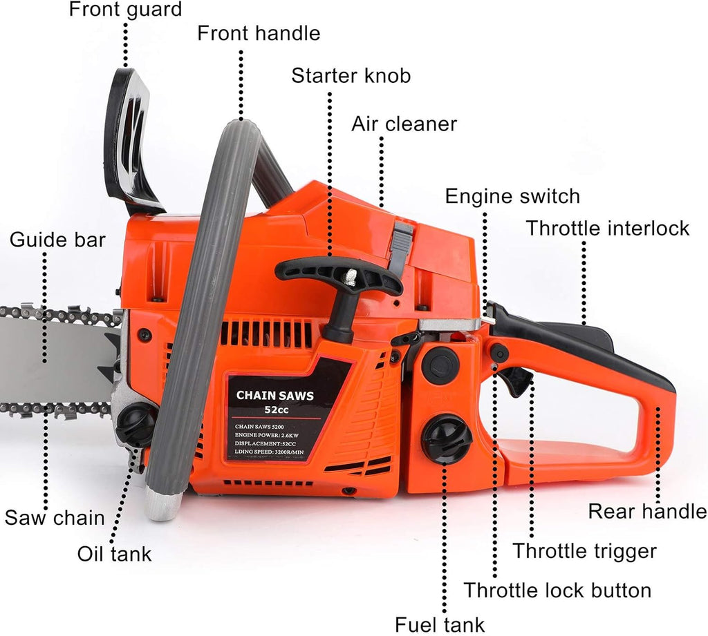 22 Inch 52cc Gas Chainsaw K38553