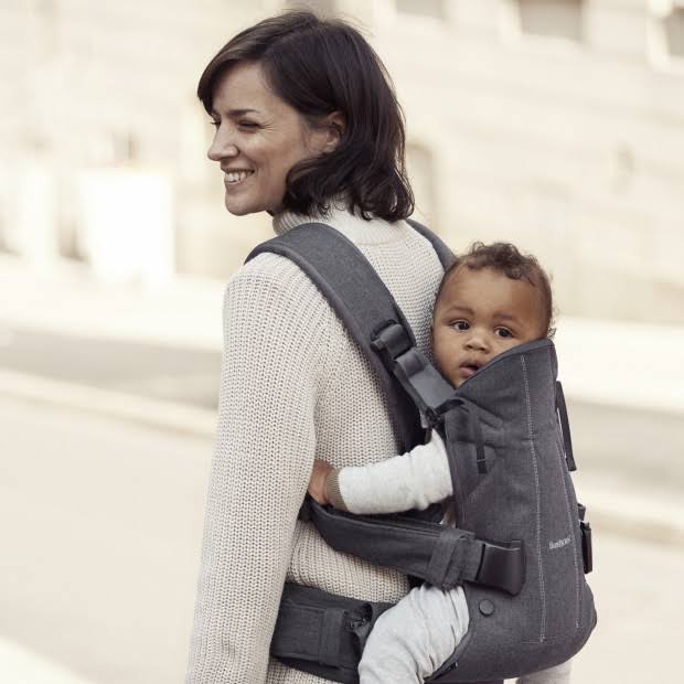 Beige Cotton Baby Carrier Q876451
