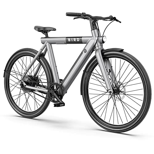 Black 28" Electric Commuter Mountain Bike with 500W Motor, 36V Removable Battery, LCD Display, Disc Brake, Belt Drive G841575