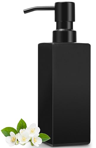 Clear Glass Soap Dispenser with Stainless Steel Pump, 12oz F53195