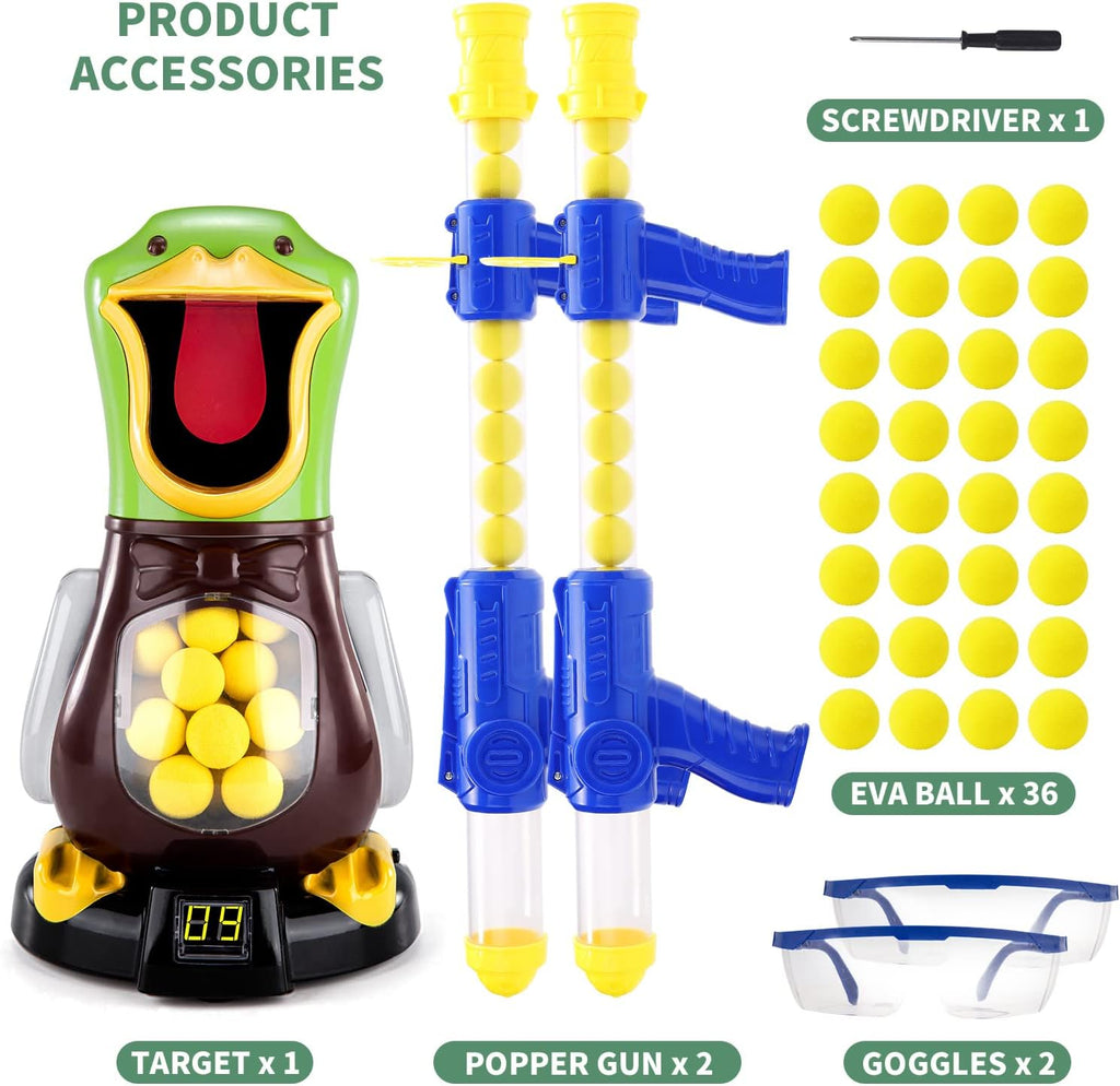 2 Packs of Toy Foam Blasters with Movable Target T6353