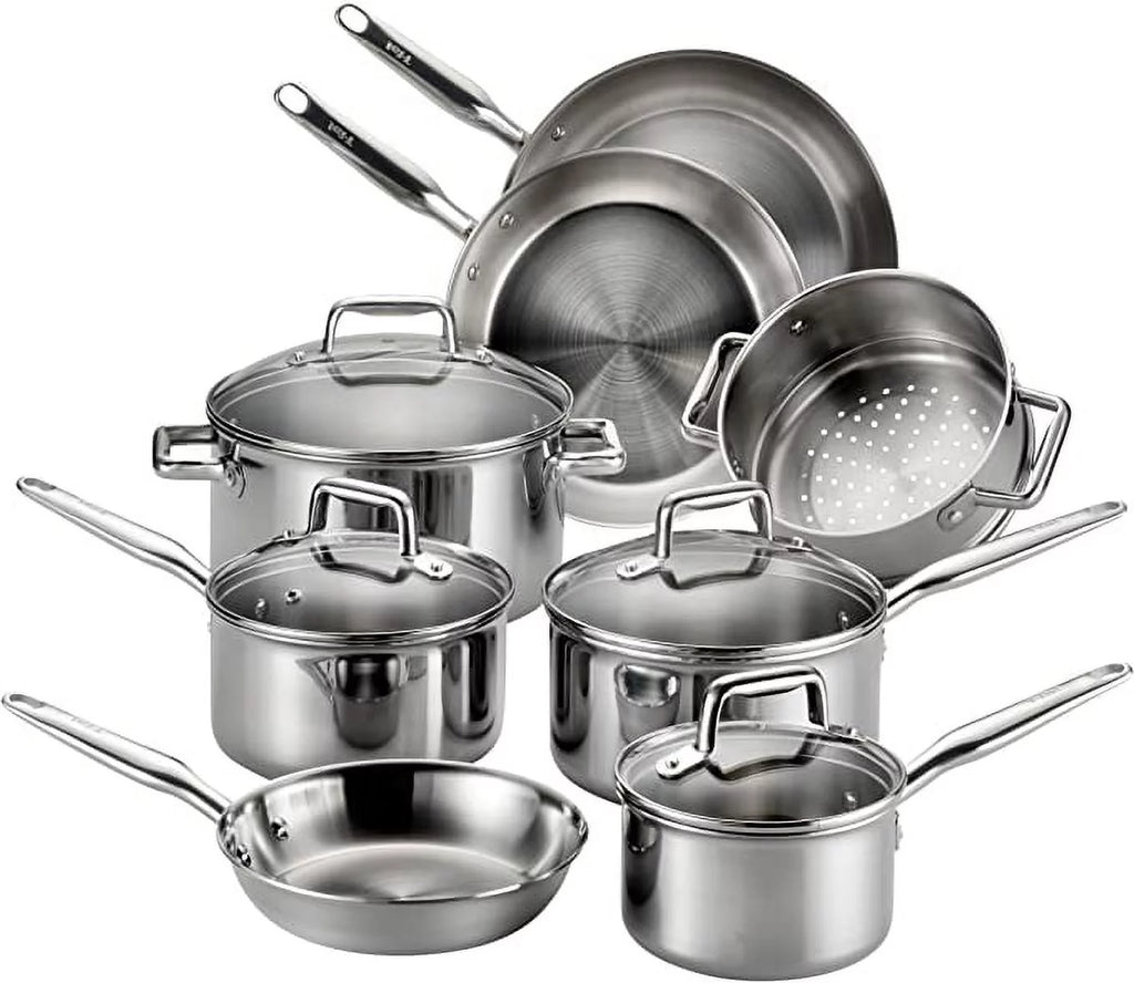 12-Piece Tri-Ply Stainless Steel Cookware Set I433624