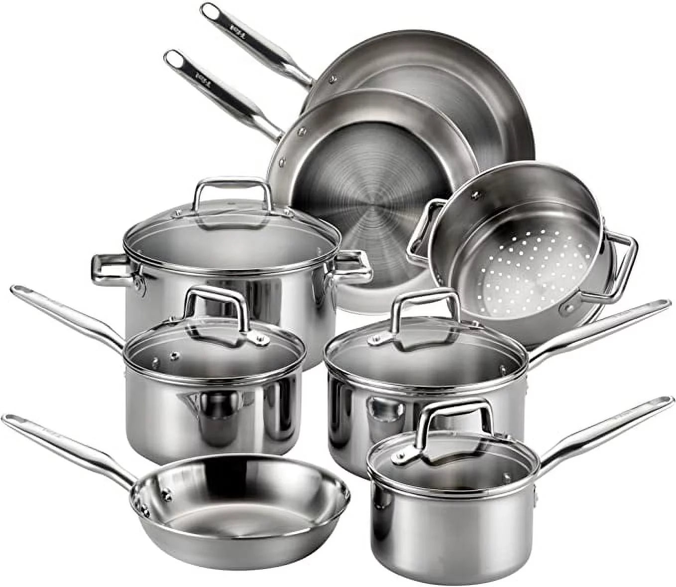 12-Piece Tri-Ply Stainless Steel Cookware Set I433624