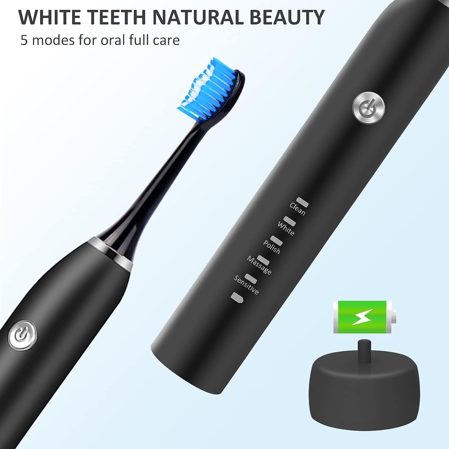 1000ML Detachable Water Tank Electric Water Flosser Toothbrush Combo with 7 Jet Tips & 4 Brush Heads Z5078