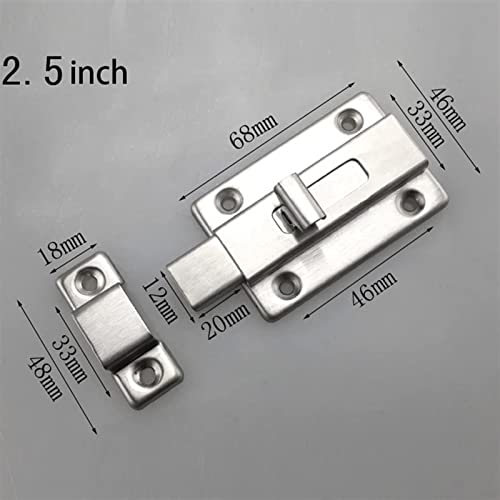2.5/3/4inch Stainless Steel Sliding Door Lock U4042