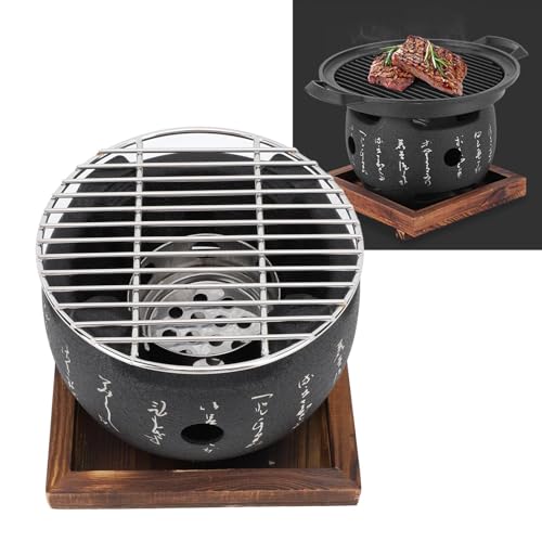 Mini Portable Round Aluminum Alloy Charcoal Hibachi Grill Y258