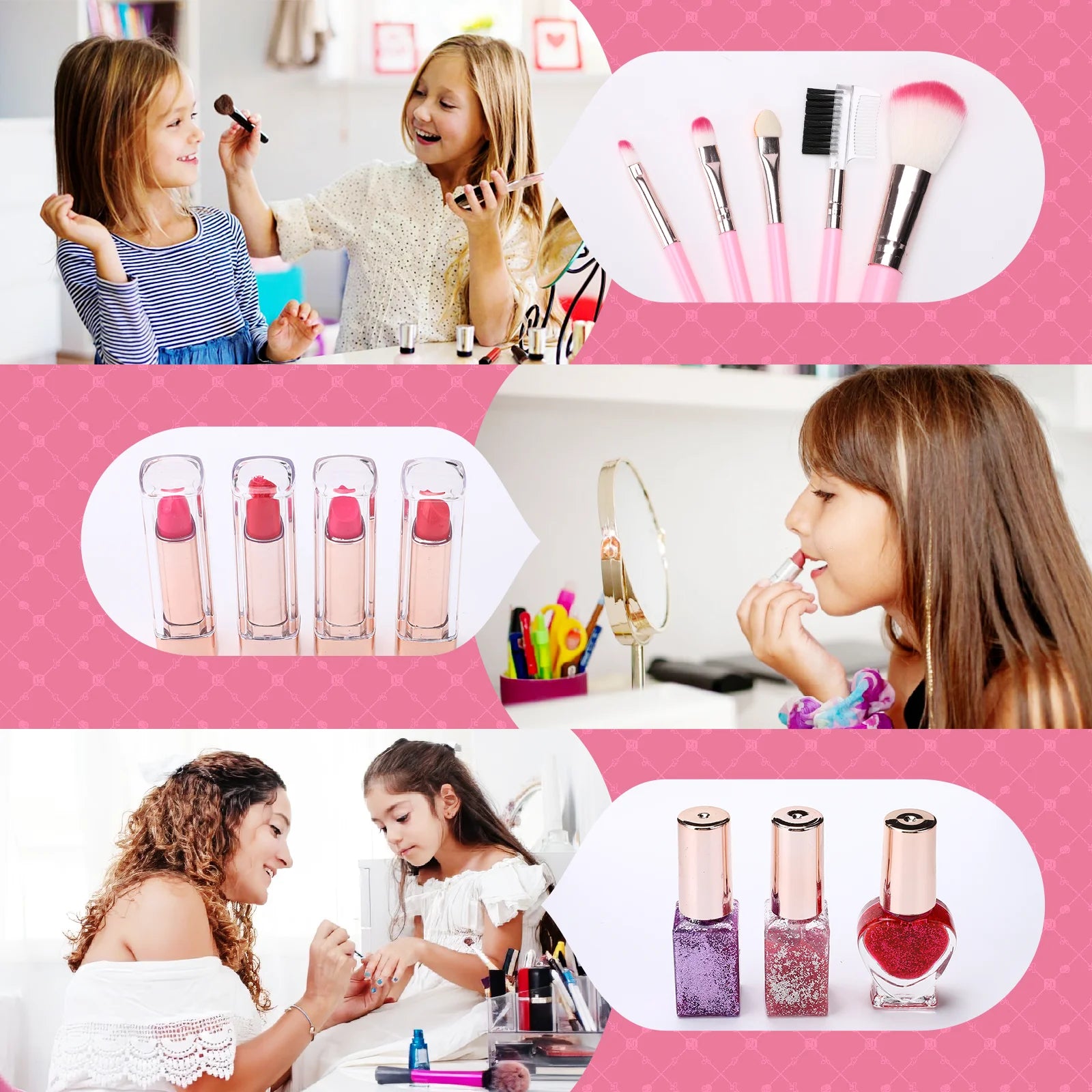 90 Pcs Washable Kids Makeup Kit X427