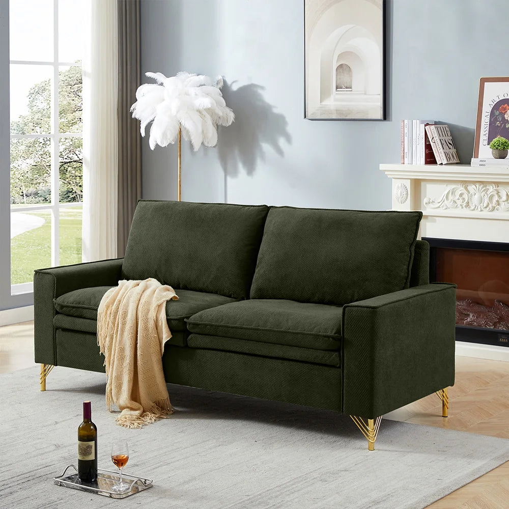 78-inch 2-seat Cotton Linen Fabric Small Sofa H175491