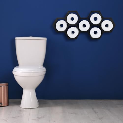 Black Wooden Toilet Paper Holder W796540